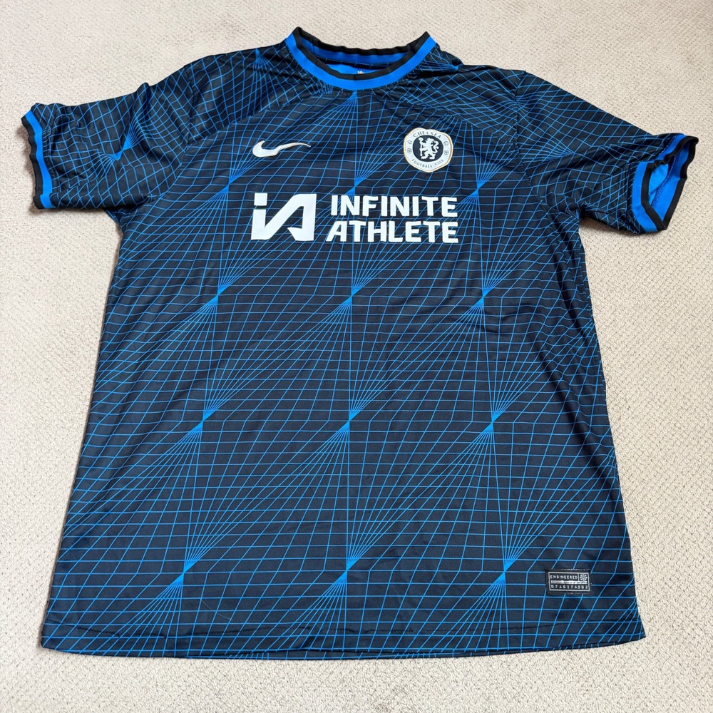 Nike Chelsea FC 2023-24 Pre-Match Training Jersey Blue Black XL CV7891-428
